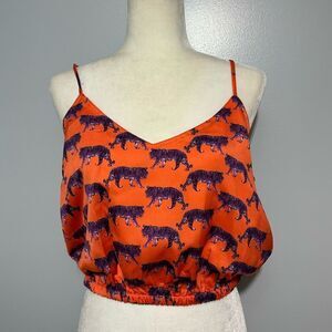 Stewart Simmons Clemson V-Neck cropped camisole style for game day apparel